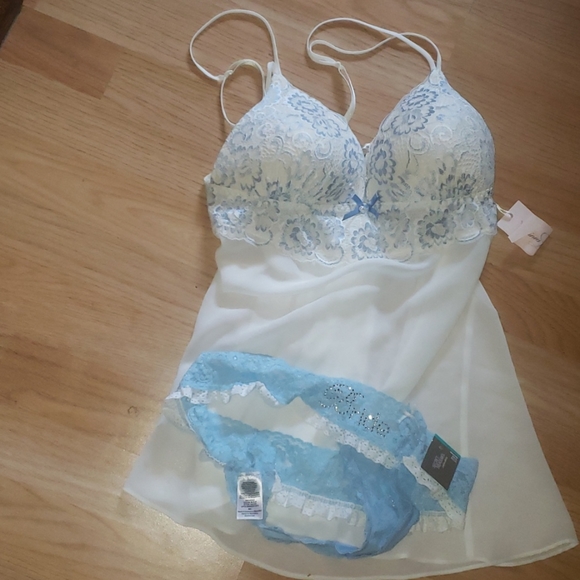 Other - Lace lingerie & "Bride" Thong set (something blue)